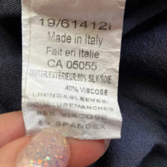 🎉HOST PICK🎉M Made in Italy | Silk Blend Cold Shoulder Polk a Dot Dress - Picture 9 of 9